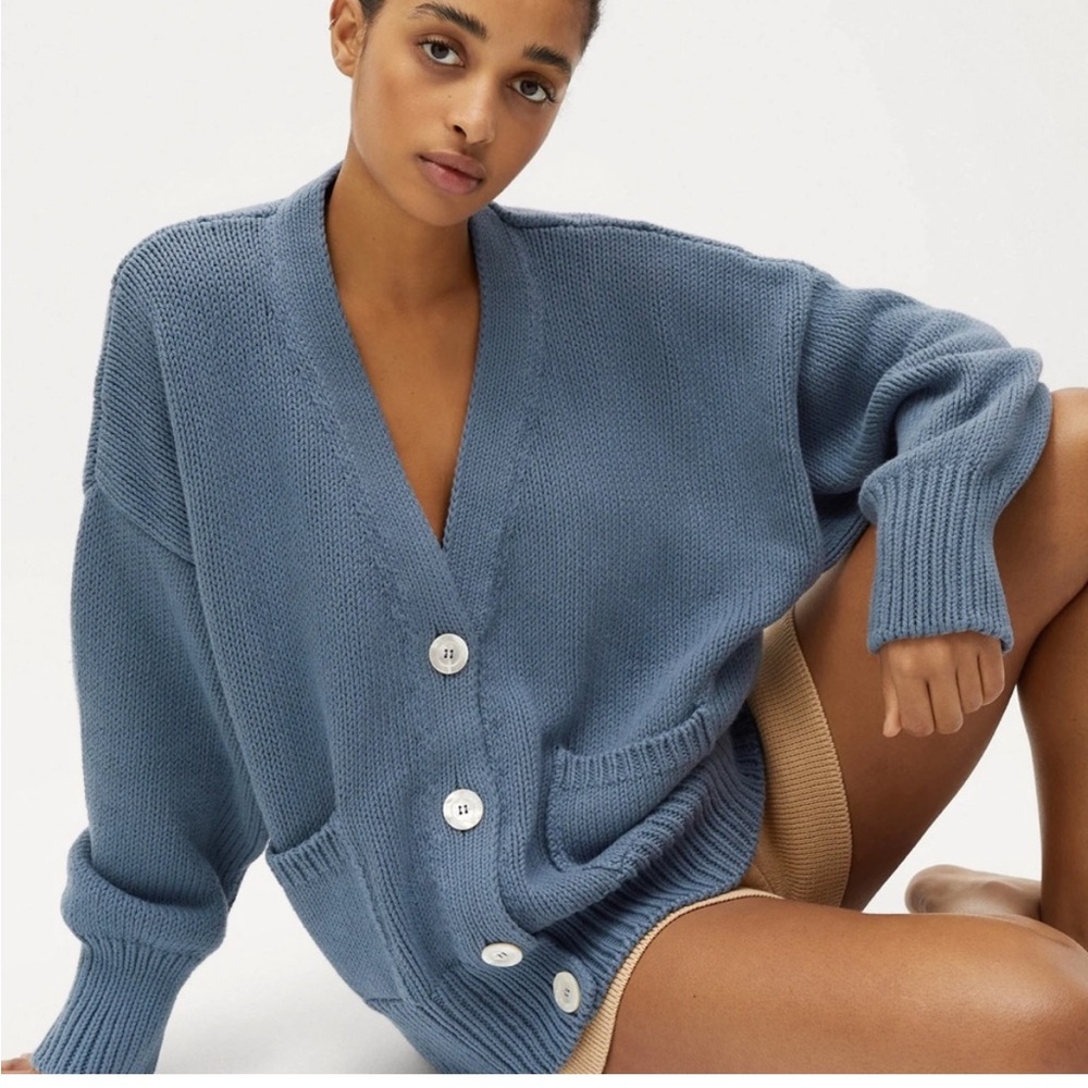 RARE NEW Babaa Cardigan Midnight Ocean
